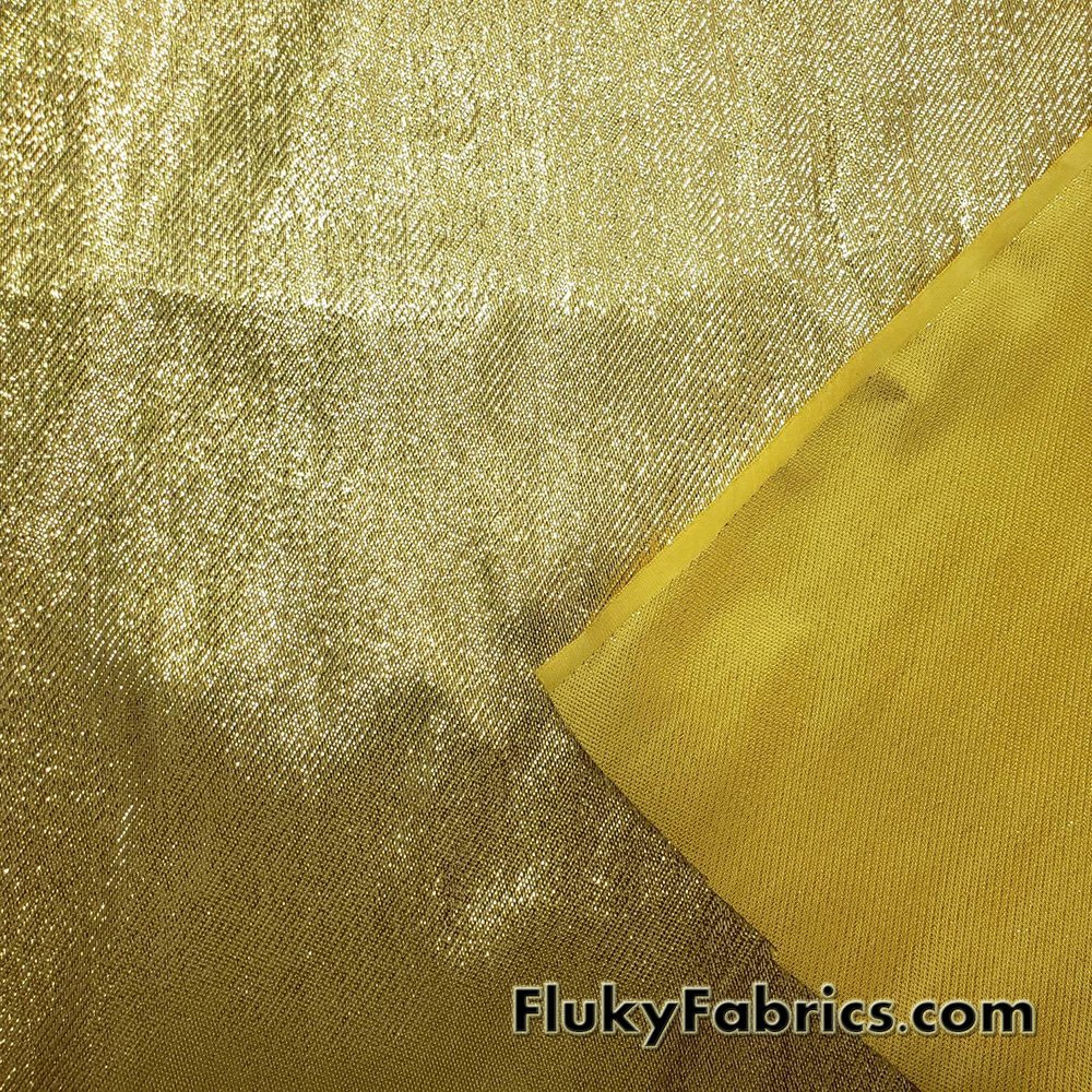 Gold Tissue Metallic Matte Lame Fabric