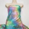 Wet Look Spandex Groovy Daisies Candy Tie Dye with Lurex UV/Blacklight Reactive Fabric