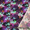 Midnight Hummingbirds, Birds of Paradise, Orchids and Foliage Print UV/Blacklight Reactive Nylon Spandex Fabric