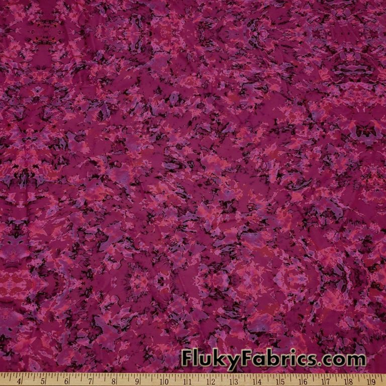 Shades of Magenta Abstract Print Swimwear Nylon Spandex Fabric