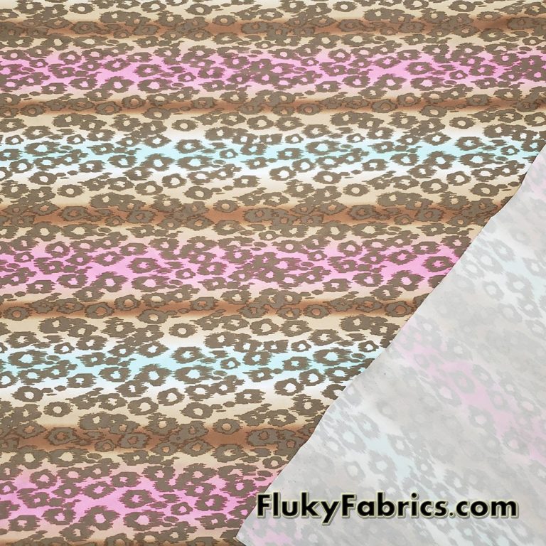 Colorful Feline Spots & Stripes 4-Way Stretch Nylon Spandex Fabric
