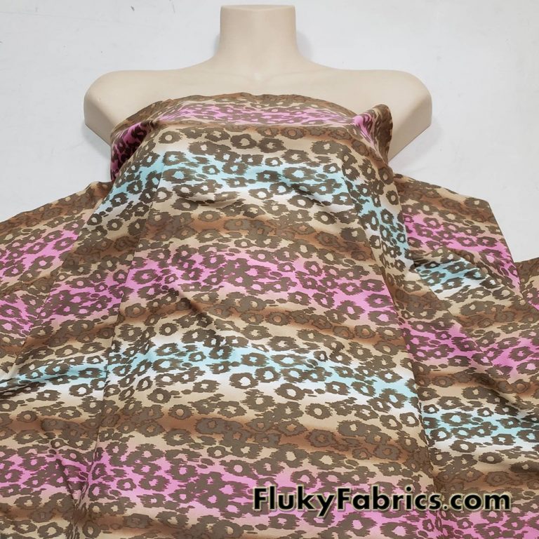 Colorful Feline Spots & Stripes 4-Way Stretch Nylon Spandex Fabric
