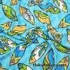 Colorful Surf Boards on Blue Boardshort Fabric