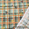 Irregular Lines Plaid and Skulls Boardshort Fabric