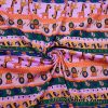Marching Up and Down Cute Animals on Orchid Pink Cotton Jersey Fabric