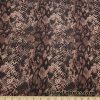 Brown Snake Skin Print Swimwear Nylon Spandex Fabric at FlukyFabrics.com