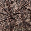 Brown Snake Skin Print Swimwear Nylon Spandex Fabric