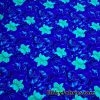 Yellow Orchids and Foliage Print on Purple UV/Blacklight Reactive Swimsuit Nylon Spandex Fabric