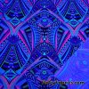 Bright Colors Tribal Abstract Print on White UV/Blacklight Reactive Swimsuit Nylon Spandex Fabric