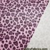 Leopard Spots Hearts in Shades of Mauve with All Over Lurex Cotton Spandex Fabric