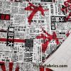 Japanese Newspaper Print Lightweight Cotton Lycra Fabric