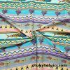 Colorful Marine Creatures and Geometric Shapes Boardshort Fabric