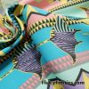 Colorful Marine Creatures and Geometric Shapes Boardshort Fabric