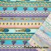 Colorful Marine Creatures and Geometric Shapes Boardshort Fabric