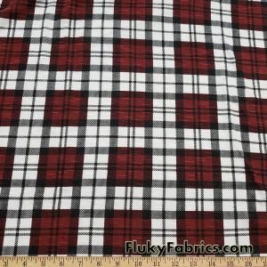 Plaid Slub Sweater Knit Fabric at FlukyFabrics.com