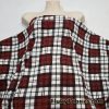Plaid Slub Sweater Knit Fabric