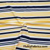 Navy and Yellow Thin and Wide Stripes Nylon Spandex Swimwear Fabric