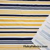 Navy and Yellow Thin and Wide Stripes Nylon Spandex Swimwear Fabric