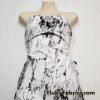 Black, White and Gray Marble Print Nylon Spandex Swimwear Fabric