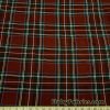 Dark Red Plaid Lightweight Cotton Spandex Jersey Fabric at FlukyFabrics.com