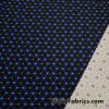 Hexagon Laser Lines on Dark Navy and Black UV/Blacklight Reactive Swimsuit Nylon Spandex Fabric