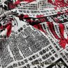 Japanese Newspaper Print Lightweight Cotton Lycra Fabric