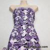Abstract Med Purple, White, Black Butterflies Swimsuit Nylon Spandex Fabric