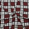 Plaid Slub Sweater Knit Fabric