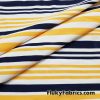 Navy and Yellow Thin and Wide Stripes Nylon Spandex Swimwear Fabric