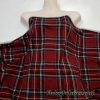 Dark Red Plaid Lightweight Cotton Spandex Jersey Fabric