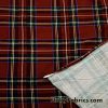 Dark Red Plaid Lightweight Cotton Spandex Jersey Fabric
