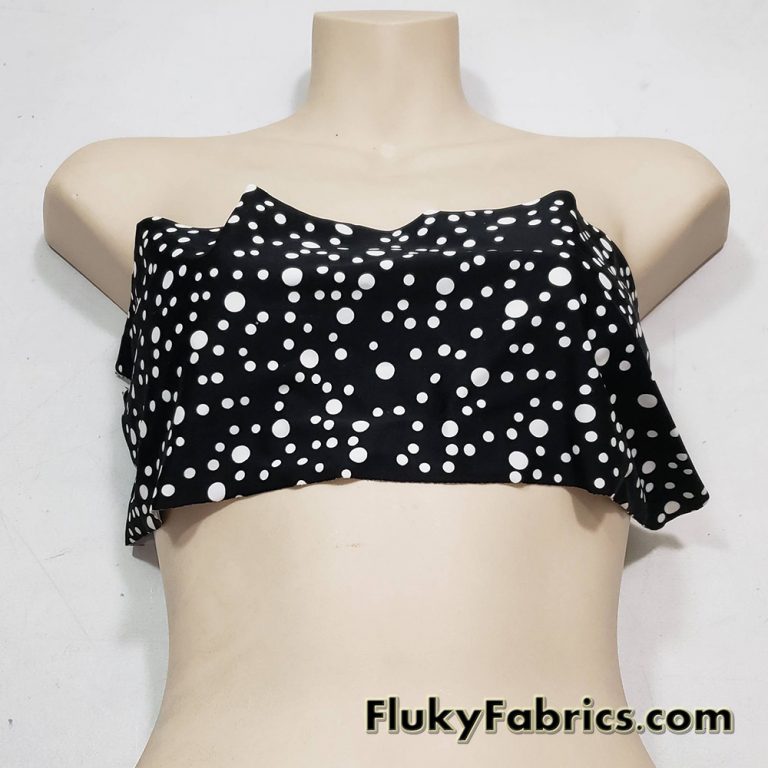 Different Size White Dots Swimwear Nylon Spandex Fabric