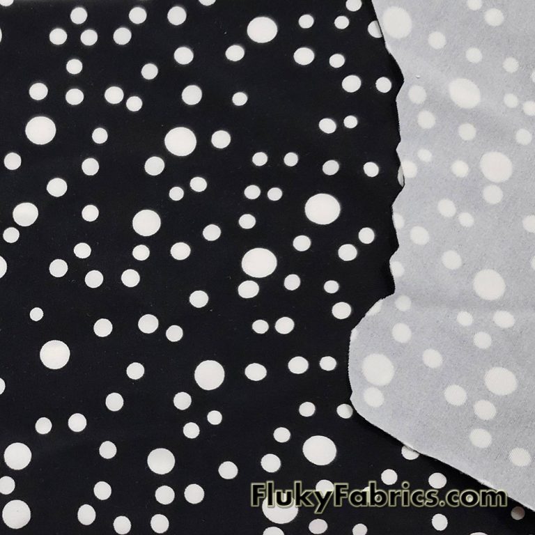 Different Size White Dots Swimwear Nylon Spandex Fabric