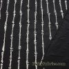 Gray Skeleton Bones Print on Black Cotton Spandex Fabric