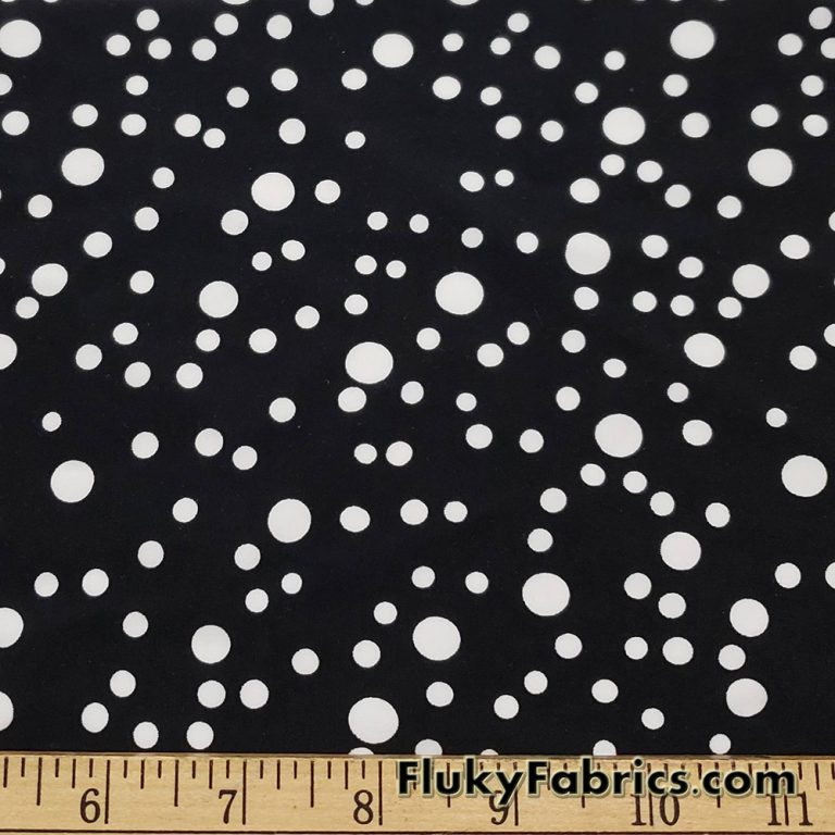 Different Size White Dots Swimwear Nylon Spandex Fabric