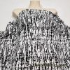Abstract Black and White Print Lightweight Cotton Spandex Fabric