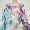 Tie Dye, UFOs and Space Print on Shiny Nylon Spandex Swimsuit Fabric Panel Cuts Measuring 27″x33″