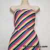 Colorful Diagonal Mini Stripes Swimwear Spandex 4 Way Stretch Bathing Suit Fabric. Cuts of 31″ x 58″/60″