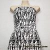 Abstract Black and White Print Lightweight Cotton Spandex Fabric