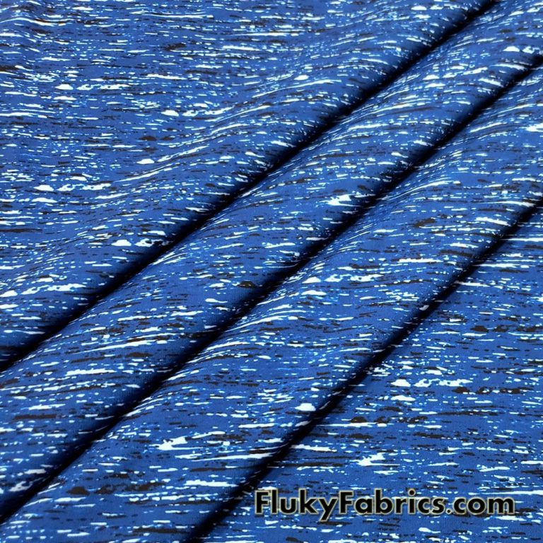 Stretch Abstract Blue Noise Print Swimsuit, Swimwear, Bikini Nylon Spandex Fabric