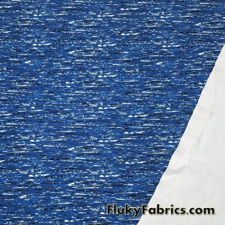 Stretch Abstract Blue Noise Print Swimsuit, Swimwear, Bikini Nylon Spandex Fabric