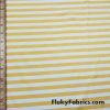 Yellow and White Yarn Dyed Stripe Cotton Spandex 3/8″ Stripes 4 Way Stretch Fabric at FlukyFabrics.com