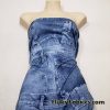 Blue Denim Jeans Pockets Print Poly Spandex Fabric