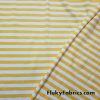 Yellow and White Yarn Dyed Stripe Cotton Spandex 3/8″ Stripes 4 Way Stretch Fabric