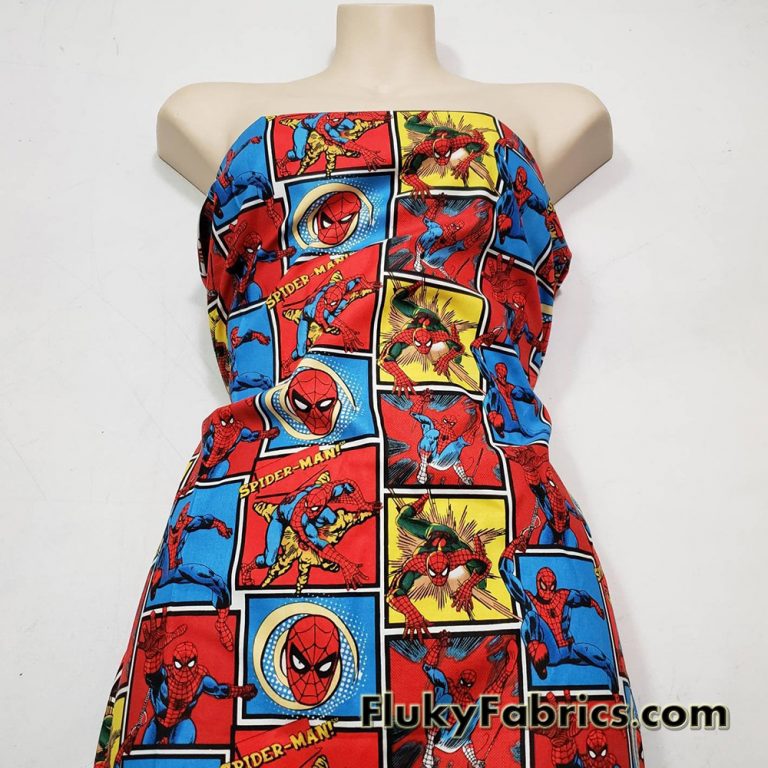 Spider Superhero Print 45″ Wide Cotton Woven Fabric