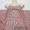 Christmas Pattern Red, Green and White Print Cotton Rib Fabric