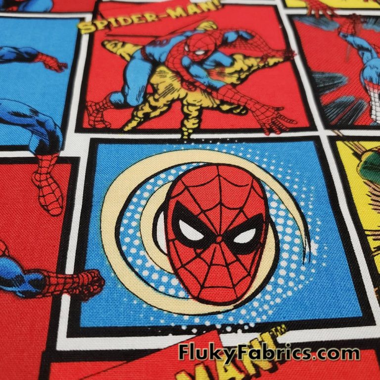 Spider Superhero Print 45″ Wide Cotton Woven Fabric