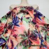 Colorful Abstract Palms Print Ponte de Roma Knit Fabric