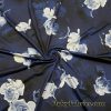Shades of Blue Ghostly Flowers Lightweight Nylon Spandex Fabric