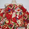 Italian Foods Print on Red Cotton Woven Apparel Fabric